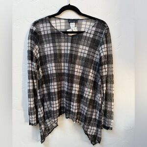 Two piece Plaid and Black Dress